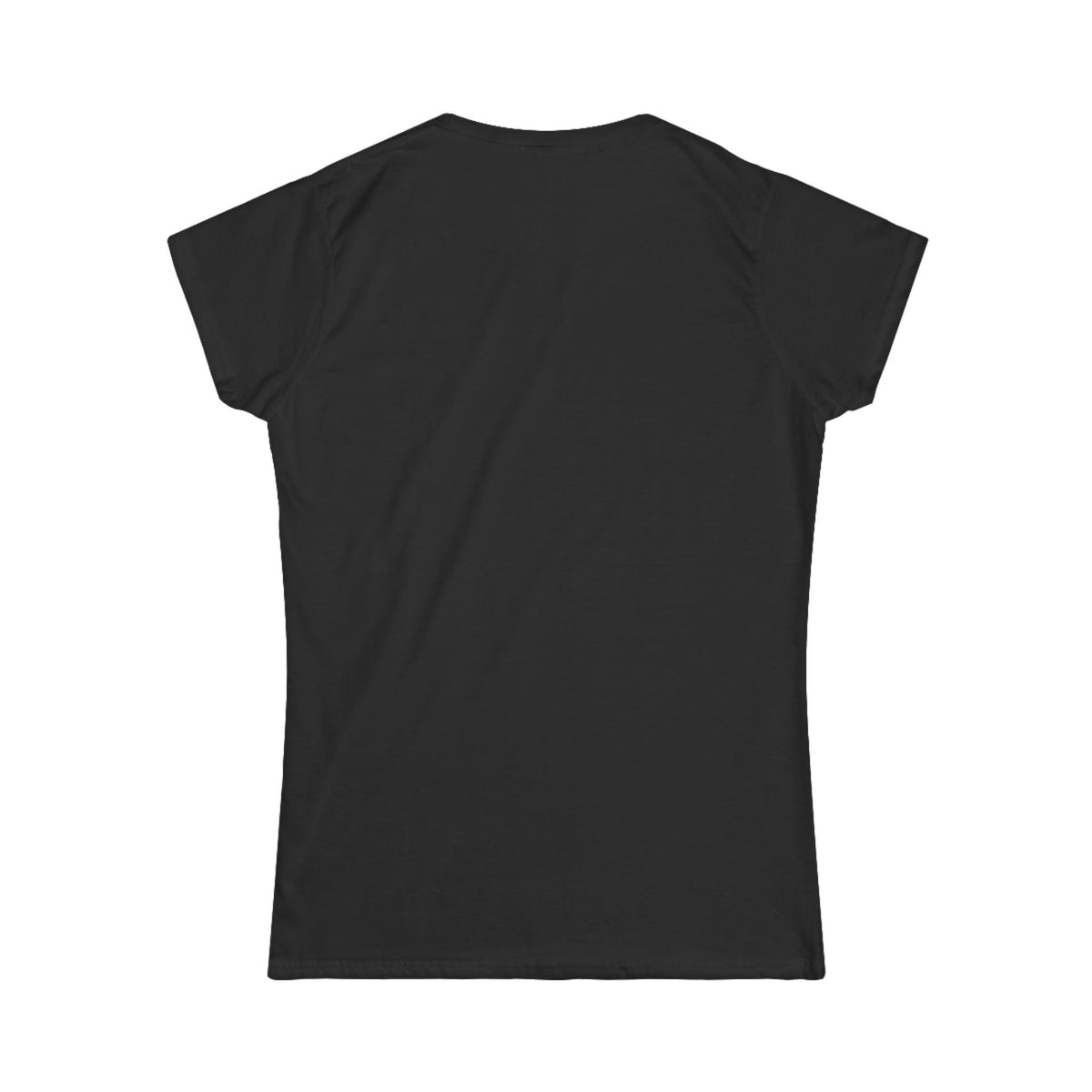 Black t-shirt on a white background